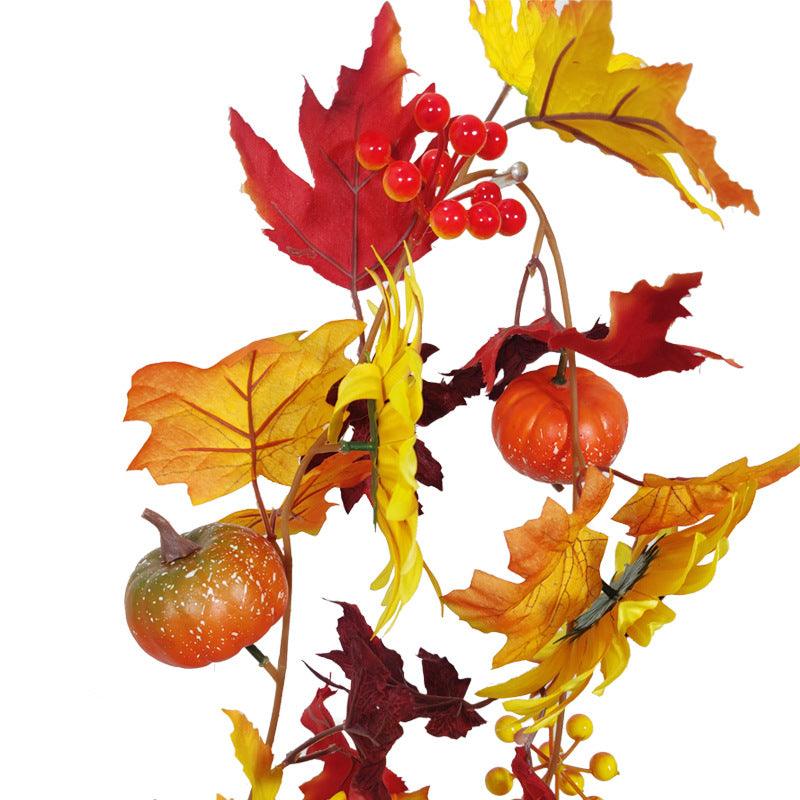 Halloween simulation sunflower maple leaf vine